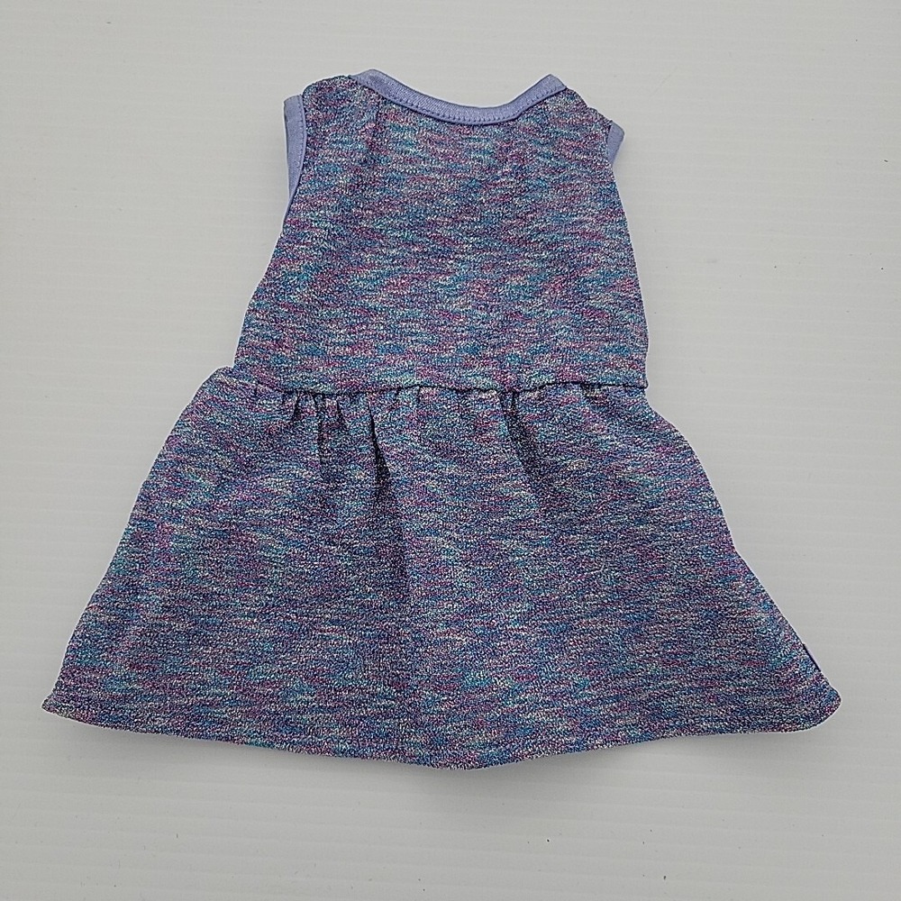 American Girl Doll Purple Sparkle Jumper, Zipper Dress